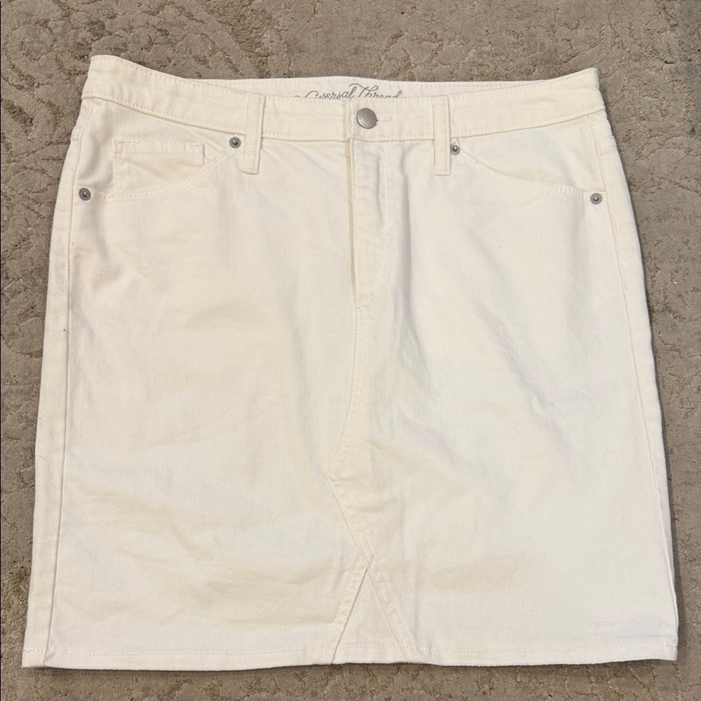 Universal Thread Cream Denim Skirt